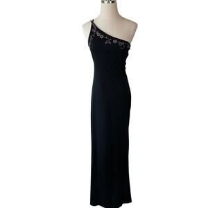 Y2K Charlotte Russe Floral Long Maxi Dress Whimsygoth Prom Homecoming Black M